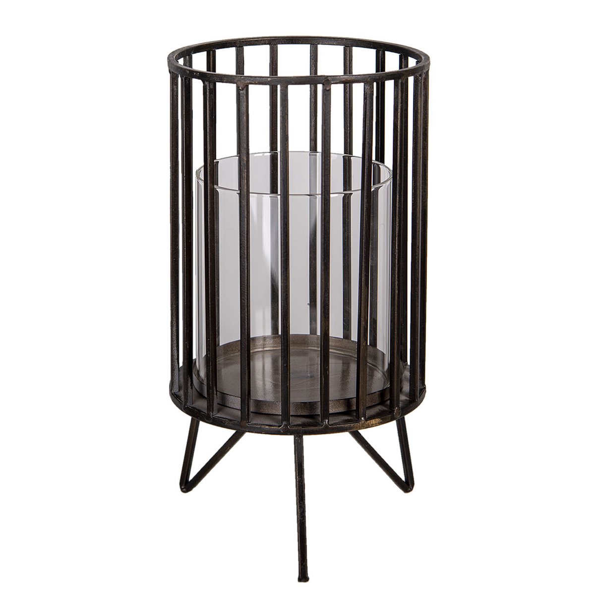 Laterne Schwarz Ø 18x33 cm