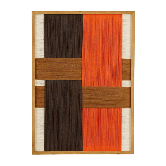 Kuba -Wanddekoration - L50 x B3 x H70 cm - FSC 100% - Baumwolle - Orange