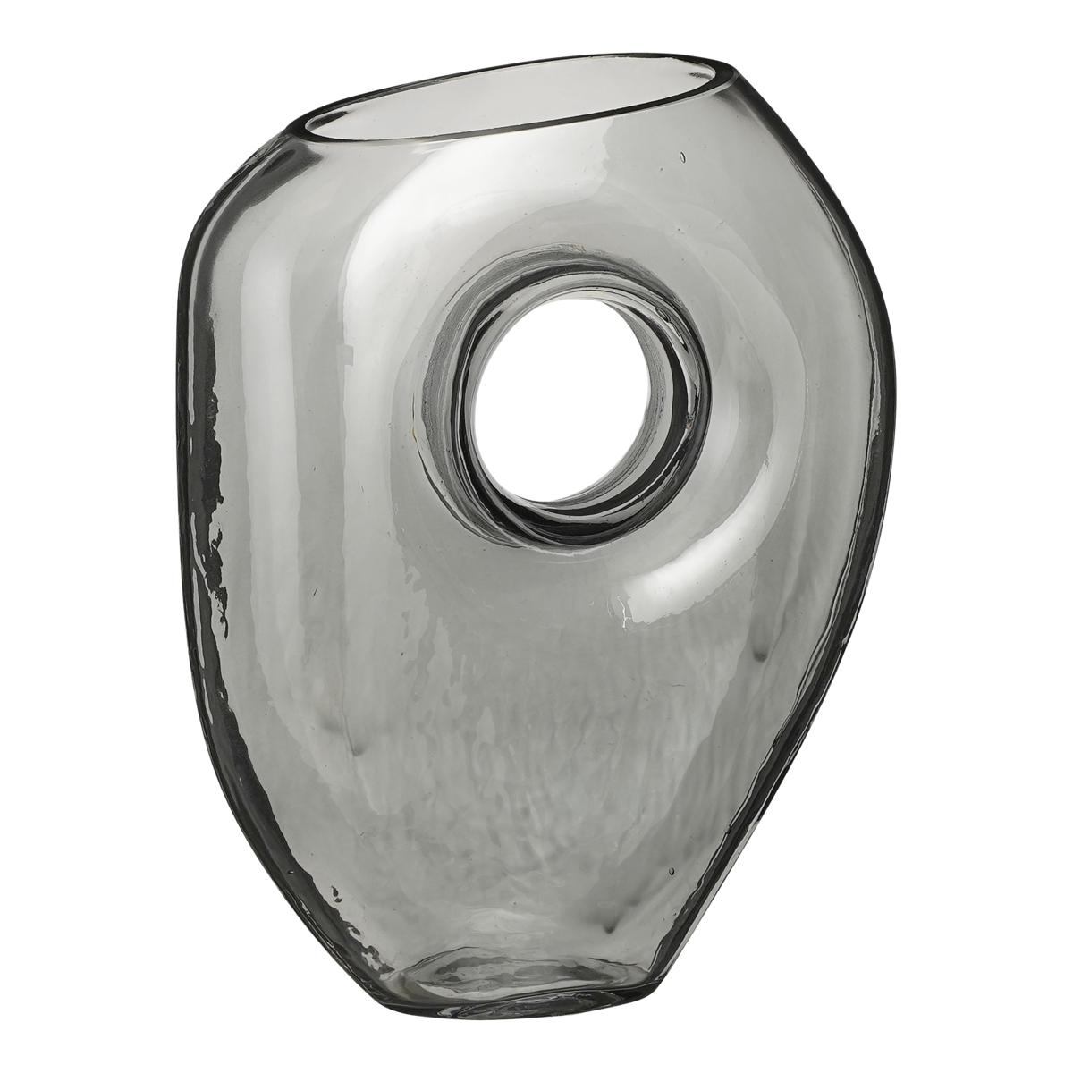 Jay Vase – L18 x B8 x H23 cm – Glas – Grau