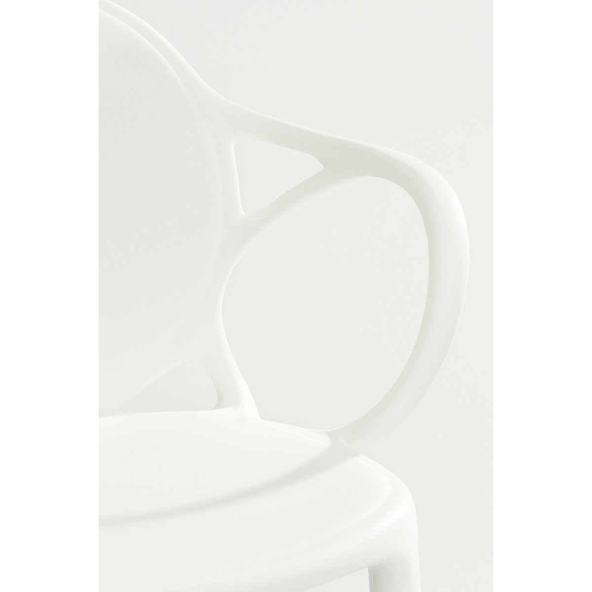 Nebraska Gartenstuhl – L56 x B57 x H80 cm – Polypropylen – Weiß