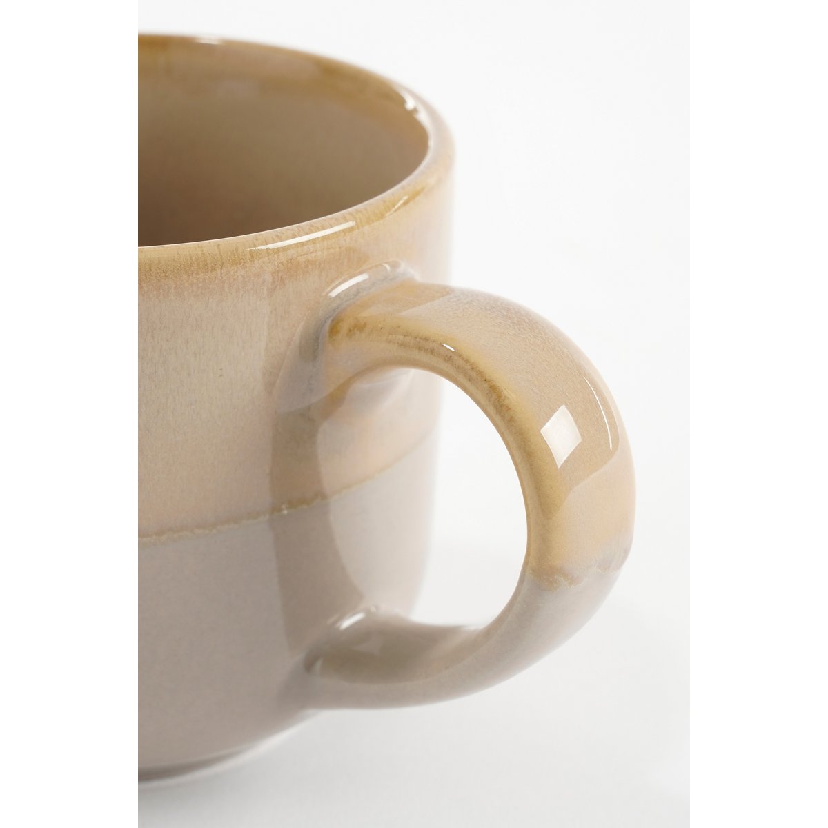 Ozzu Geschirr Set 4 Personen - Stein gut - grau