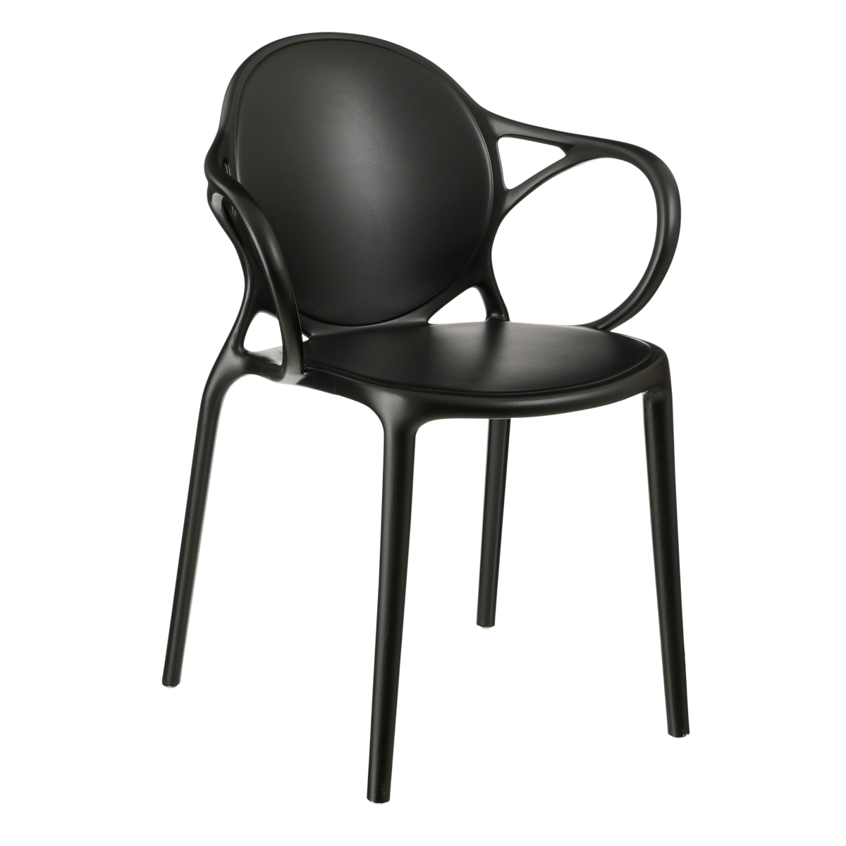 Nebraska Gartenstuhl – L56 x B57 x H80 cm – Polypropylen – Schwarz