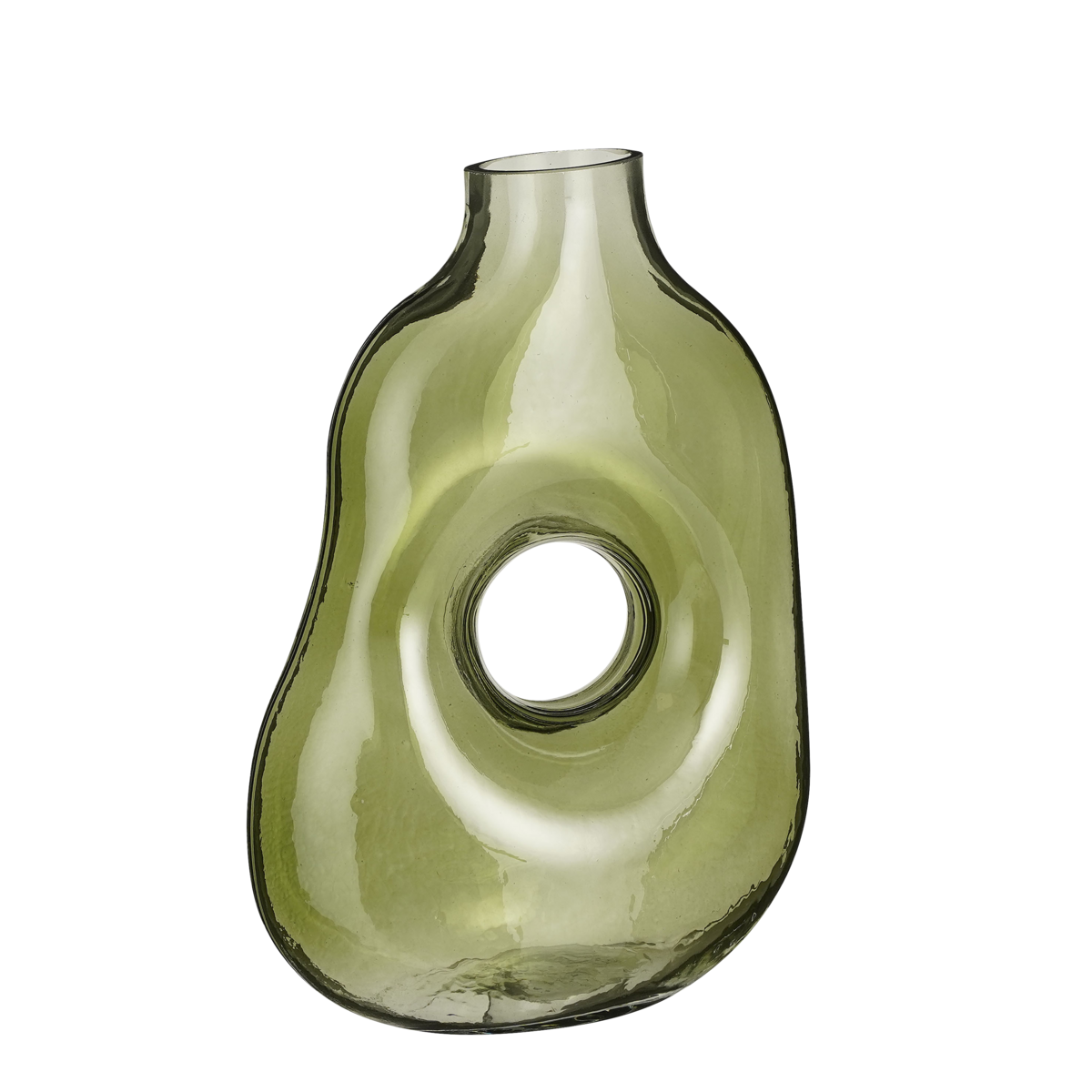 Jay Vase – L19 x B11 x H25 cm – Glas – Hellgrün